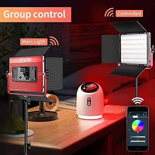 Luz De Vídeo Led Gvm 1200d Rgb, Kit De Iluminación De Vídeo