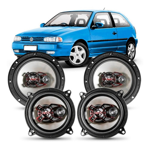 Kit Alto Falante Gol Bola G3 G4 200w Rms Original 4 Portas