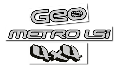 Stickers Calcomanía Kit Pack Geo Metro 4x4 Lsi Vinil Relieve