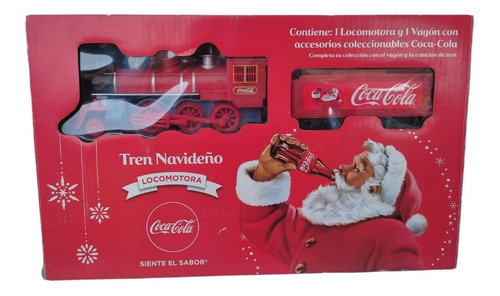 Tren Locomotora Con Carbonera Y Vias Coca Cola 
