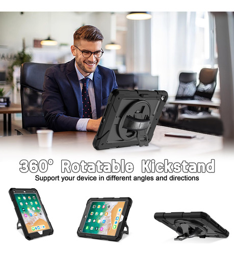 Funda Para Ipad 9.7 Ltrop 5ª 6ª Generación Y Air 2 A Prueba Negro
