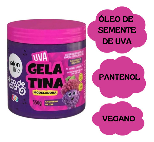 Gelatina Salon Line Kids Uva 550 Gr