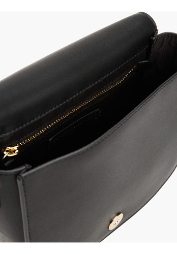Bolso Negro Saddle Mensajero De Mujer Tommy Hilfiger