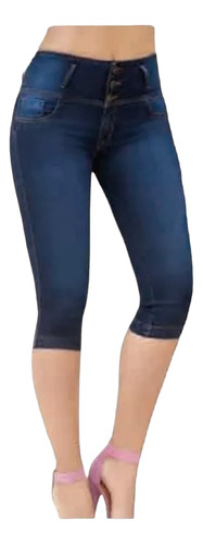 Pantalon,capri, Jean Mujer En Denim  Strech