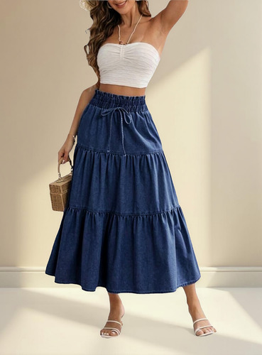 Falda Circular De Mezclilla Lovere Para Mujer