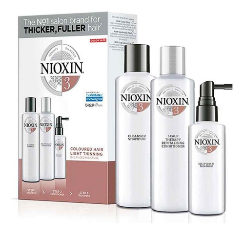 Nioxin 3 Kit Para Caída Del Cabello 3 Productos