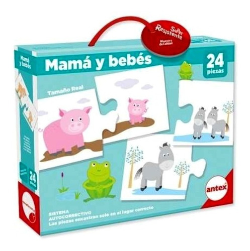 Mama Y Bebes Puzzle 24 P Didactico Antex Auto Correctivo