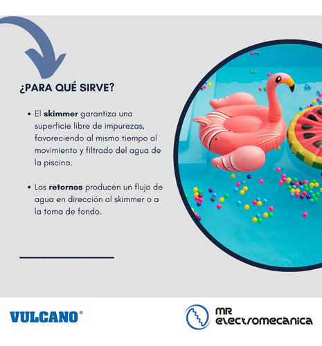 Vulcano Pileta 35000 L Fibra De Vidrio - Kit Super Completo