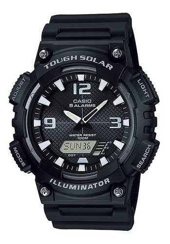 Reloj de pulsera Casio aq-s810w-1avcf de cuerpo color negro, para hombre, fondo negro, con correa de resina color negro, bisel color negro