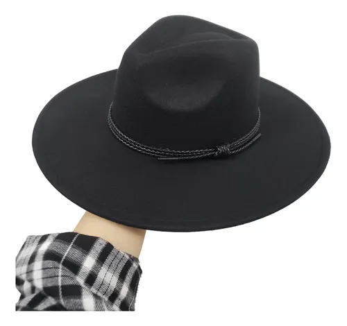 comprar Sombrero Fieltro Hombre Mujer Fedora Ala Ancha Tipo Panama 