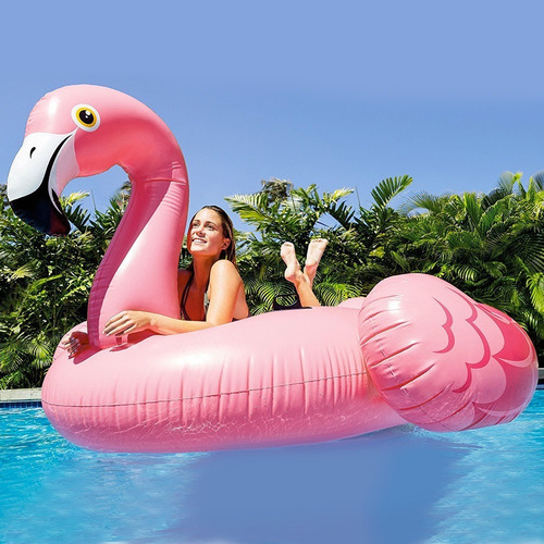 Flamenco Inflable Bestway Gigante + 1 Colchoneta Dona Pile