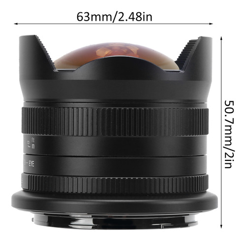 Lente Aps-c De 190°, 7,5 Mm, F2.8 Ii Fisheye 190° Apsc, Apta