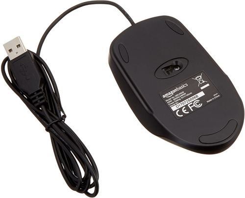 Imagen 3 de 4 de Mouse Optico Cable Usb Mac Pc 1000 Dpi (3 Botones) Amazon B