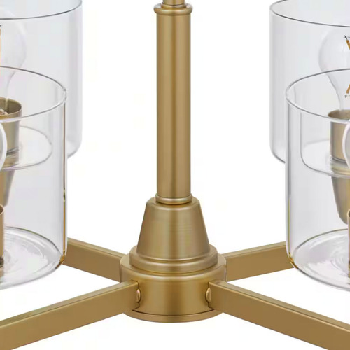 Lampara De Techo Moderna Candelabro 4 Luces Color Dorado Estructura Dorado Oscuro