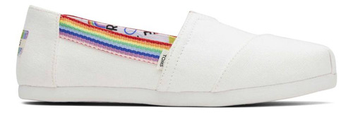 Alpargatas Toms Canvas Rainbow Webbing White Hombre