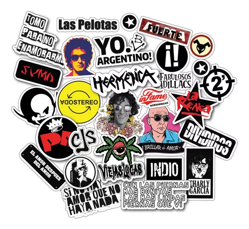 Stickers, Pegatinas, Calcomanias, De Bandas De Rock, X20 U