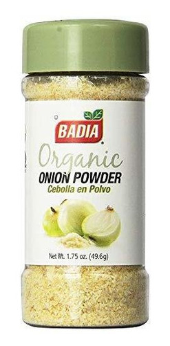 Polvo De Cebolla Orgánica De Badia, 1.75 Onzas.
