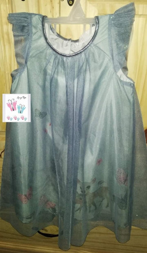 Vestido De Tul Con Brillitos Hym Para Nena Talle 5/6 Años