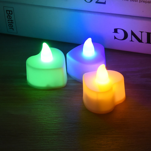 30 Velas Led En Forma De Corazón, Velas De Té Sin Llama