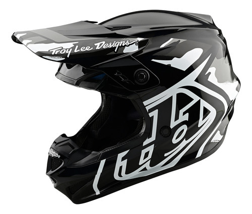 Capacete Troy Lee Tld 1 Versao Gp Overload Camo Cor Preto-cinza Tamanho Do Capacete 58