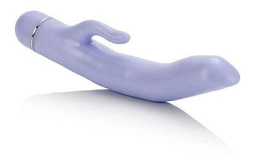 Vibrador Aveludado Com Estimulador Clitoriano Roxo