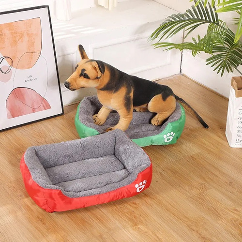 Cama Chica De Lujo Para Mascotas 45cm*33cm*12cm Color Café