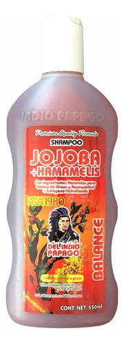 Shampoo Jojoba Hamamelis 500 Ml Colageno Indio Papago  