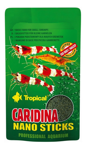 Tropical Caridina Nano Sticks 10g Para Crustáceos Alimento Tropical - 10 g