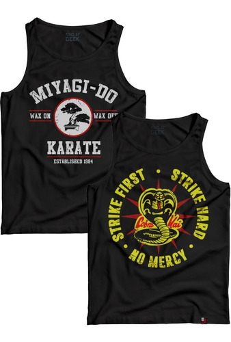 2 Camisetas Regatas Cobra Kai E Miyagi Do Camisa Karate Kid