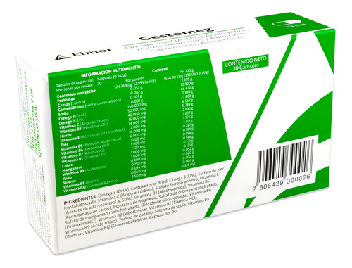 Suplemento Alimenticio Gestomeg 30 Cápsulas