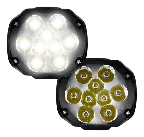 Faro 9 Led 12 V Moto Auto Fijo Y Estrobo 