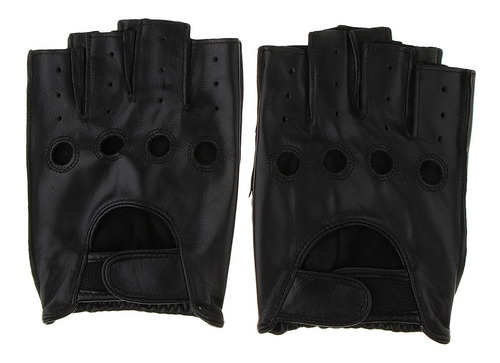 Guantes Cortos Sin Dedos Sg Lazo Negro Del Gancho