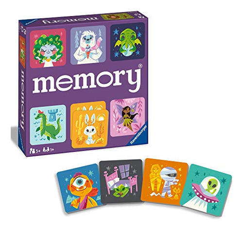 Juego De Memoria Ravensburger Cute Monsters Para Niños Y Niñ