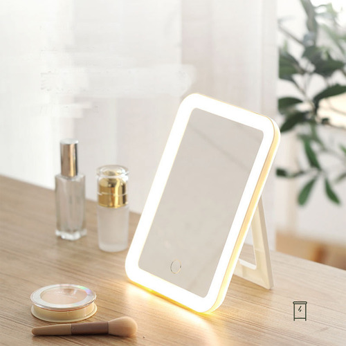 Espejo De Maquillaje Y Belleza Portátil Con Luz, Espejo Led