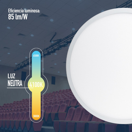 Luminario Led Icon Downlight Ajustable 18w 4100k 110-265v Estructura Blanco