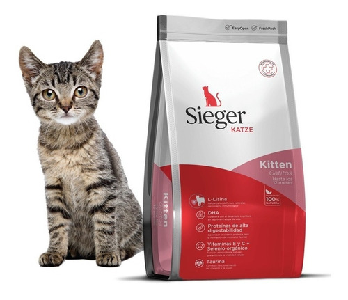 Alimento Sieger Gato Cachorro Gatito Cat Kitten Premium 1kg 