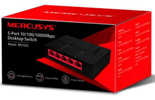 Switch Mercusys Gigabit Ethernet Ms105g, 5 Puertos 10gbit/s