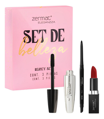Set De Belleza Beauty Incluye Mascara, Labial Y Delineador