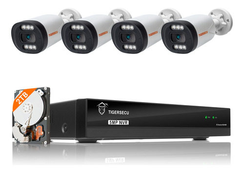 Tigersecu Sistema De Camara De Seguridad 4k 8ch Poe Nvr Con