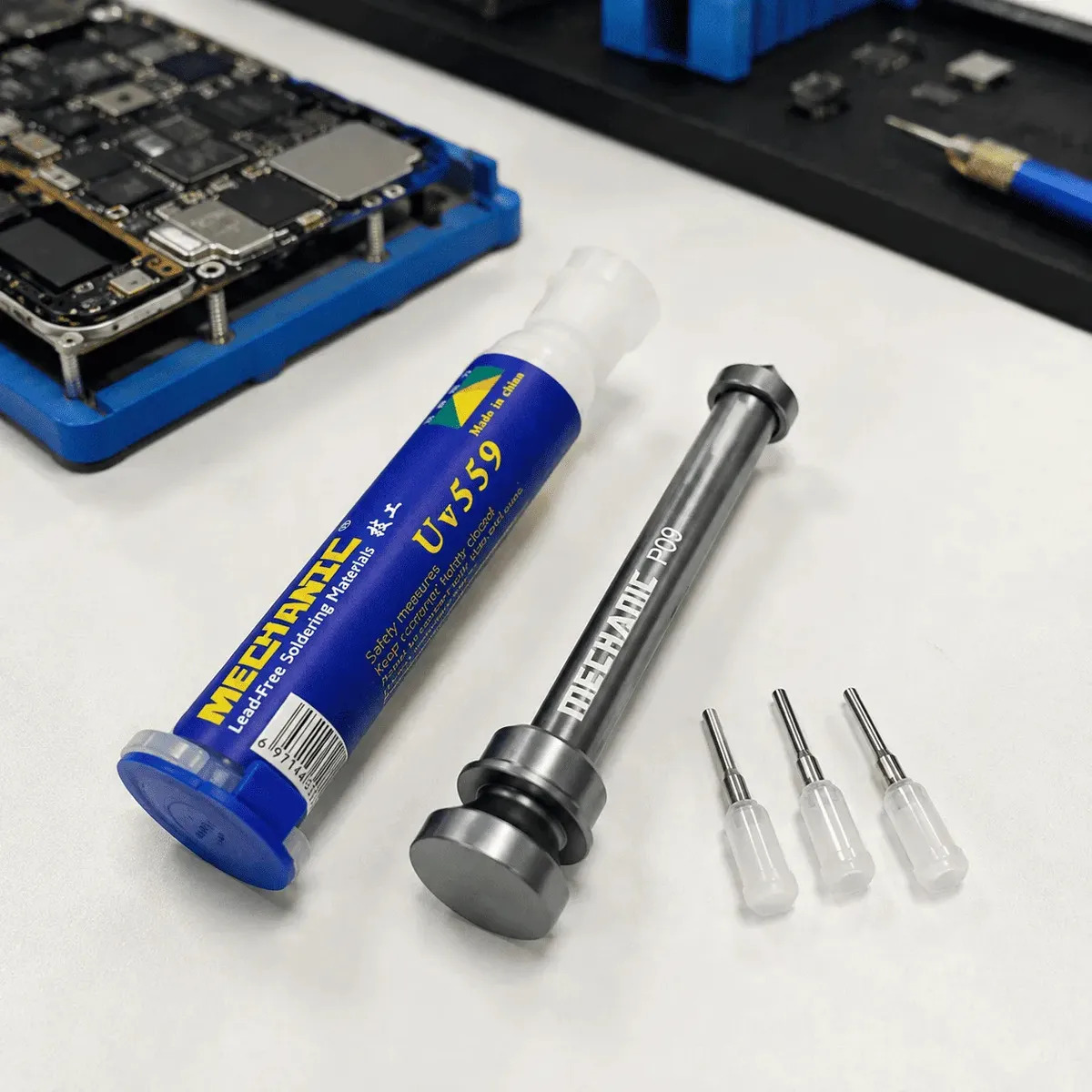 Fluxo de Solda em Pasta Mechanic UV 559 com Aplicador para Reballing