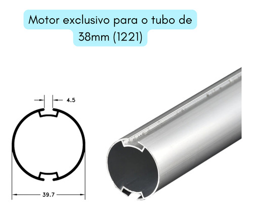 Motor Com Controle 1,2n Cortina Tela Projeção
