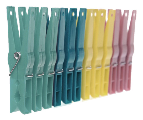 Kit Pregador Roupas Resistente Plástico Oba 12 Un Sanremo