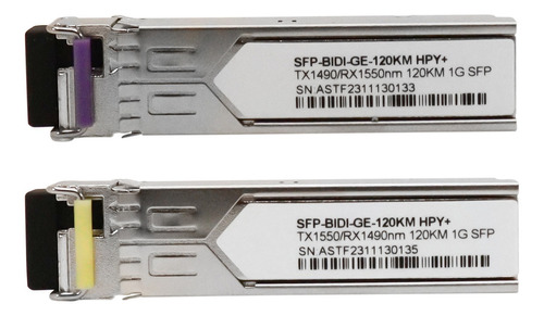 Par Gbic/sfp Bidirecional 120km 1.25g Lc P/ Hpe Aruba Hp +