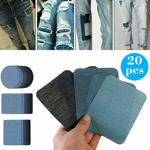 Jeans Patches, Adesivos De Joelho E Tecido, Jeans Para Calça