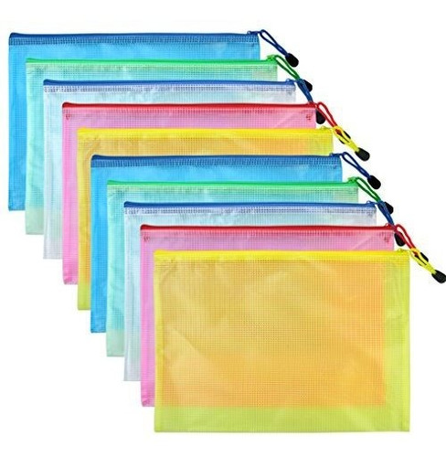 Bantoye 10 Pcs A4 Con Cremallera Bolsas De Archivo, Con Crem