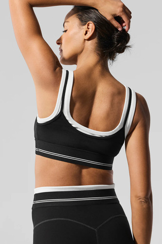 Alo Yoga Corpiño Deportivo Airbrush Better Together Bra Negro Airbrush Better S