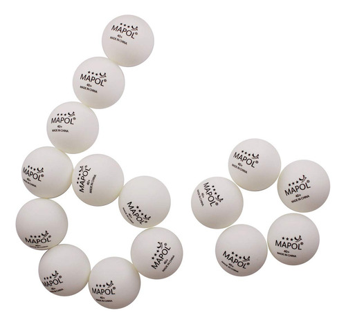 Pelota De Tenis De Mesa De Práctica Avanzada 40 3 Estrellas Blanco, Paquete De 60