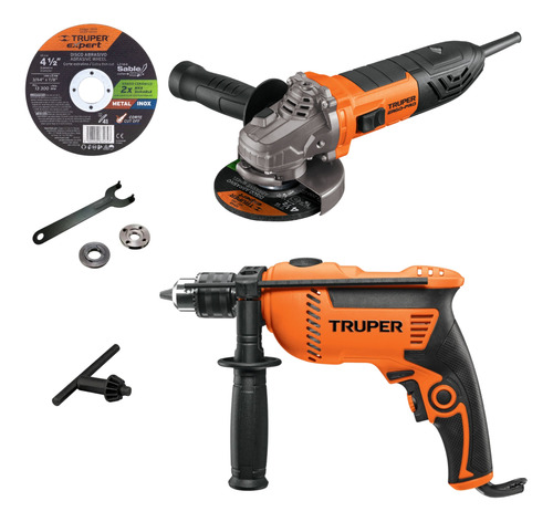 Combo Taladro 600w + Amoladora 800w Truper 15346-102620