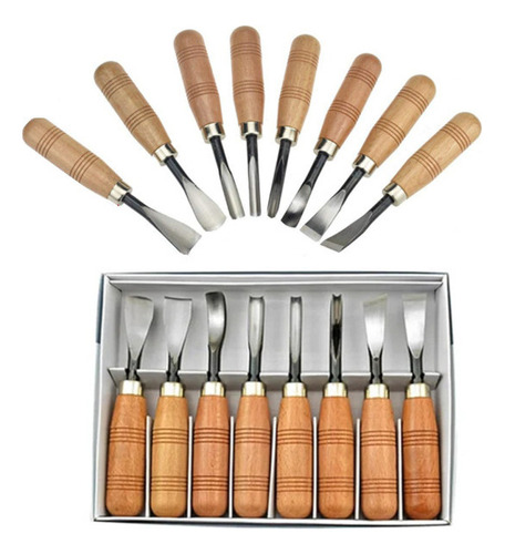 Herramienta Para Tallar Cuchillos De Madera 8 En 1 De 8 Piez