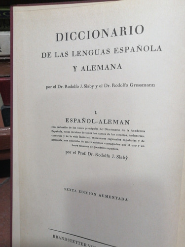 Diccionario De Lenguas Españolas Y Alemán